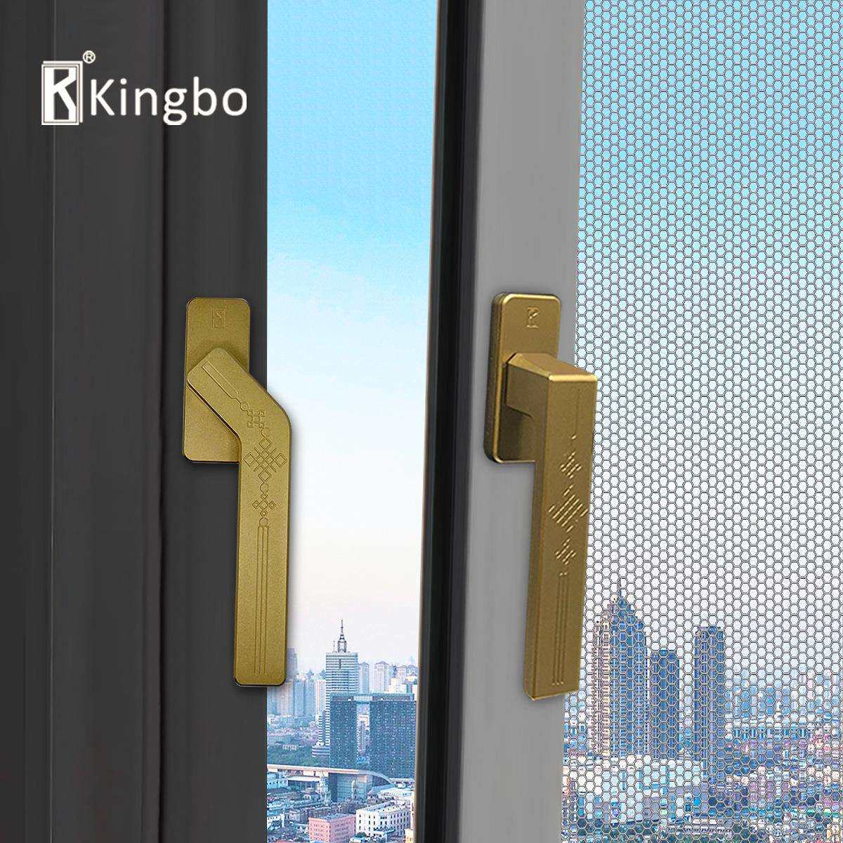 新中式仿古风方轴执手断桥铝合金门窗五金配件轻奢平开窗户把手柄