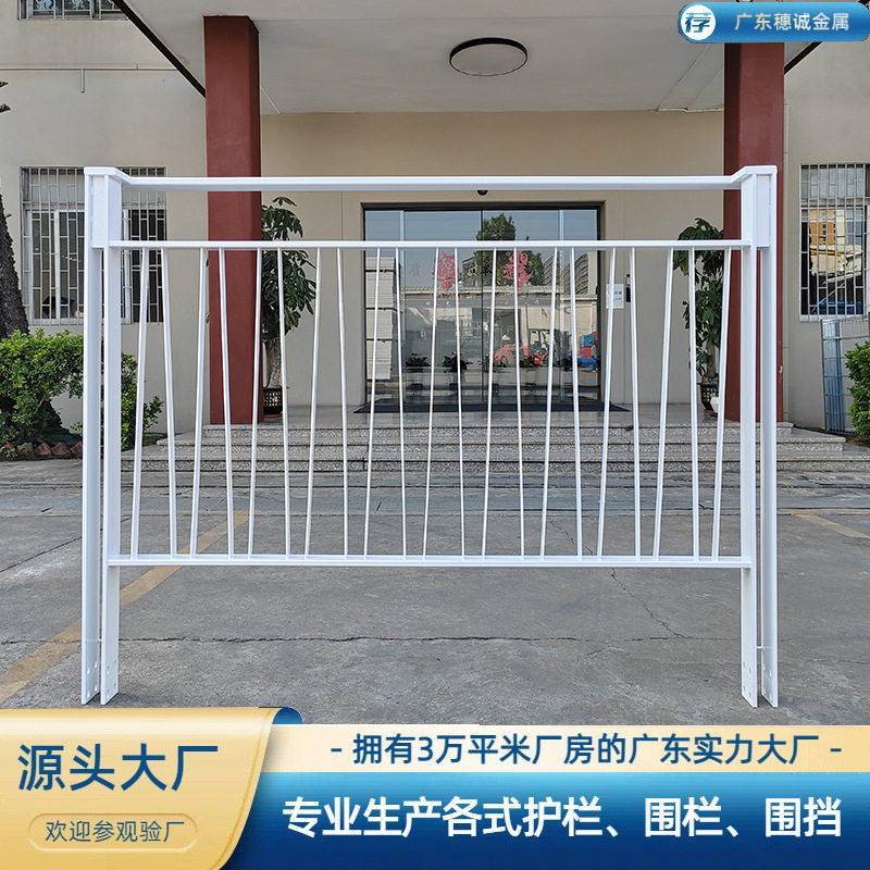 河涌两岸道路防护栏杆生产厂家河道整治驳岸护栏不锈钢海边护栏