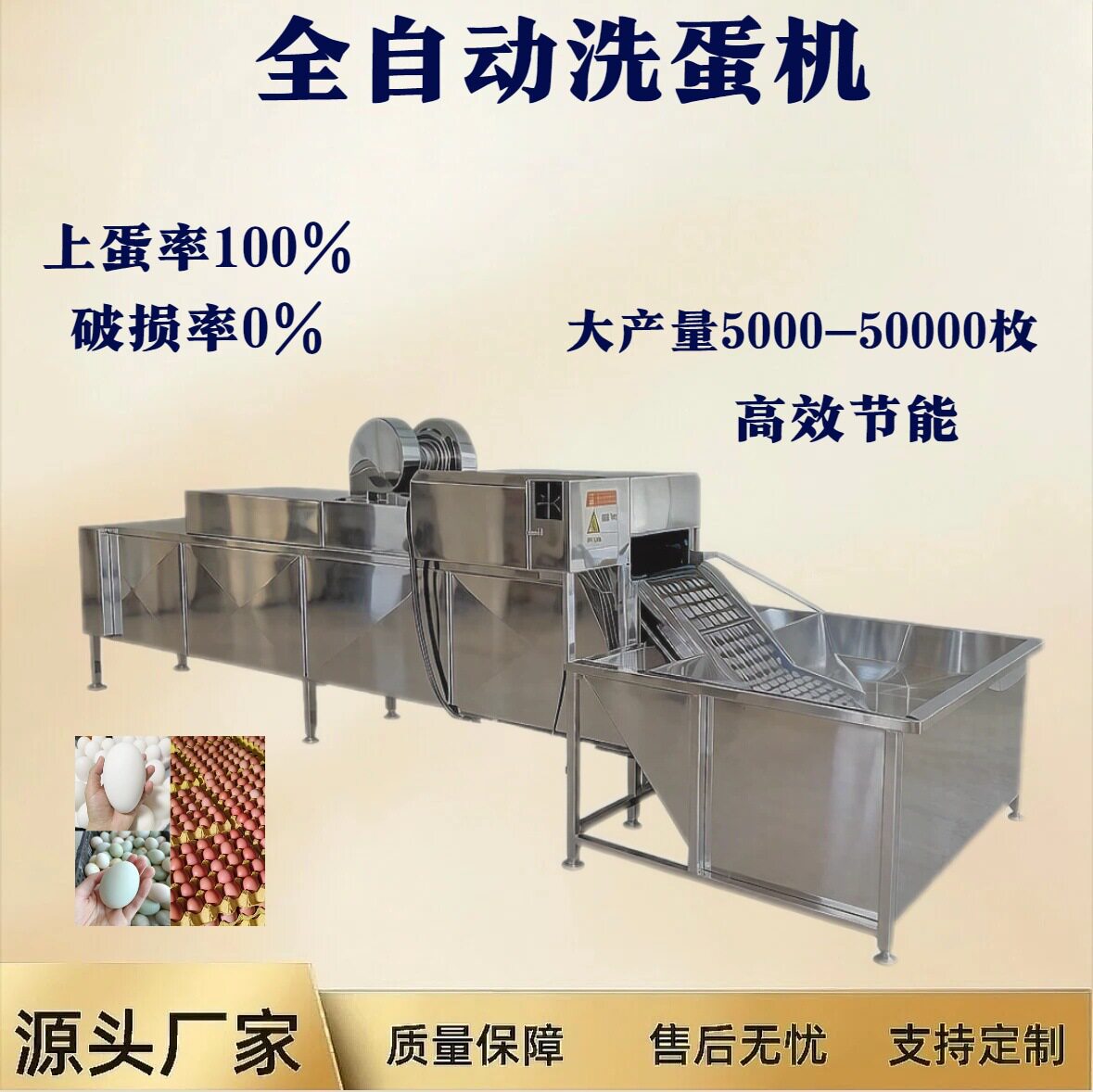 养殖场禽蛋清洗消毒流水线