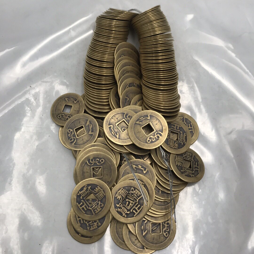 批发仿古做旧包浆纯铜雍正铜钱200个2.7cm摆件工艺品杂项