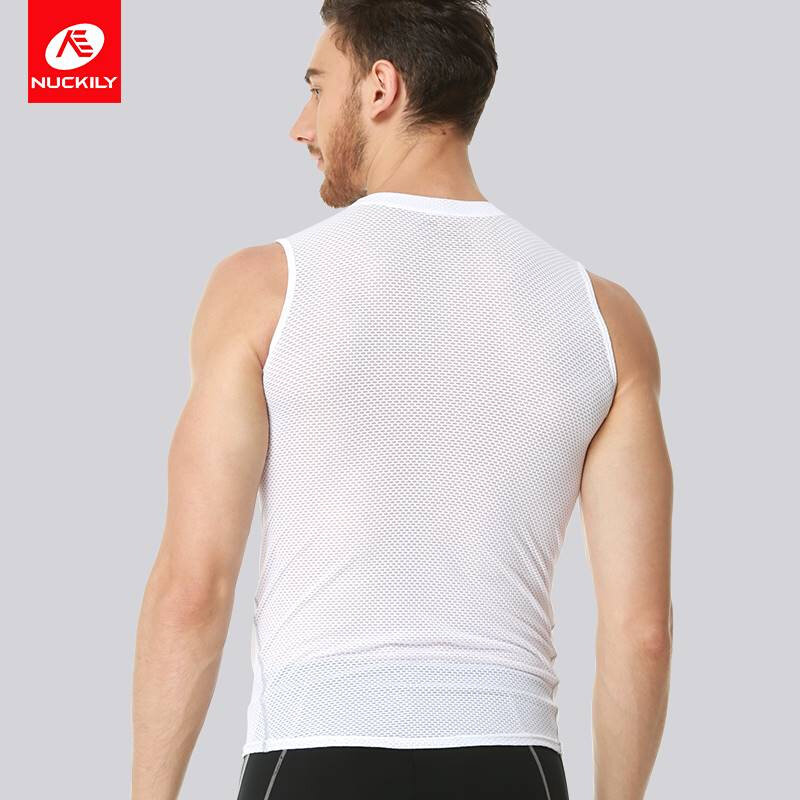 NUCKILY骑行排汗衫男公路自行车透气背心内衣骑行服打底衫短袖
