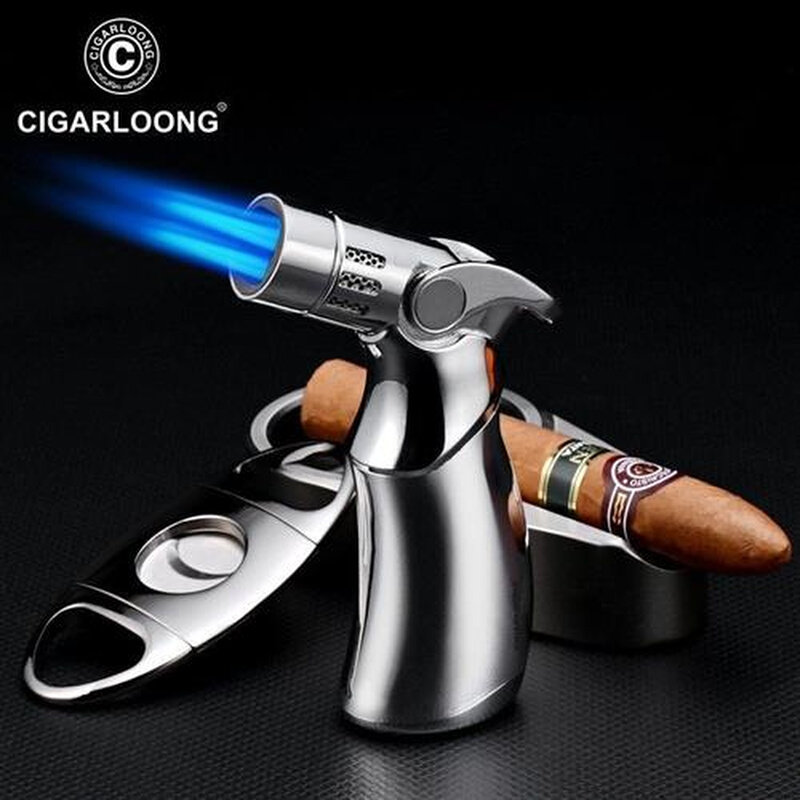 CIGARLOONG茄龙雪茄剪刀火机雪茄三件工具套装专用钳雪茄刀配件