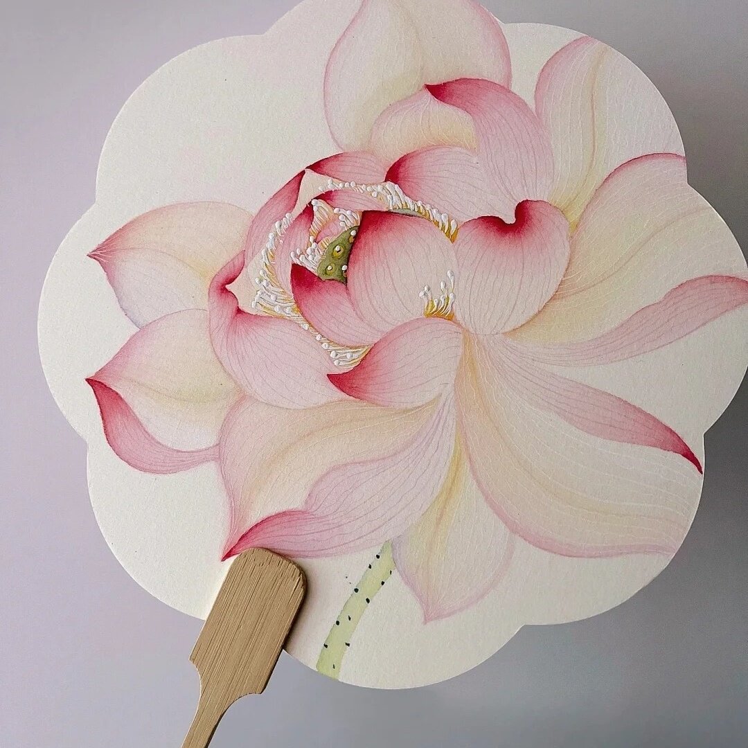 结婚扇子新娘中式手工diy团扇空白儿童宣纸宫扇古风圆形古风手绘