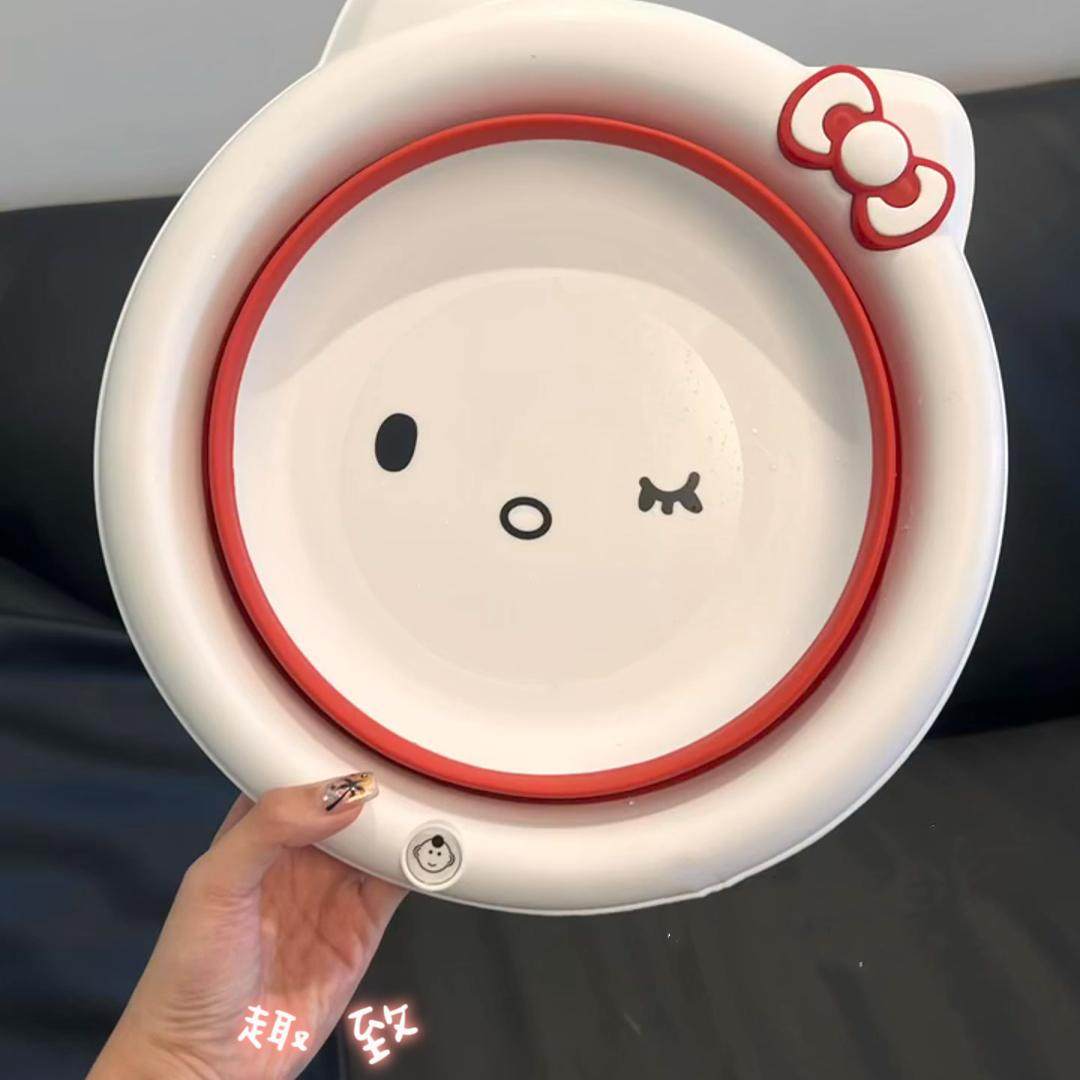 可爱KT猫折叠洗脸盆便携式学生宿舍用洗衣洗头盆子婴儿家用卫生间,家庭/个人清洁工具,脸盆,淘宝优惠券,粉丝福利购,淘宝优惠卷