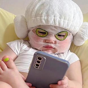 婴儿宝宝干发帽a类吸水不易掉毛1-3岁小童包头巾可爱洗头浴帽毛巾