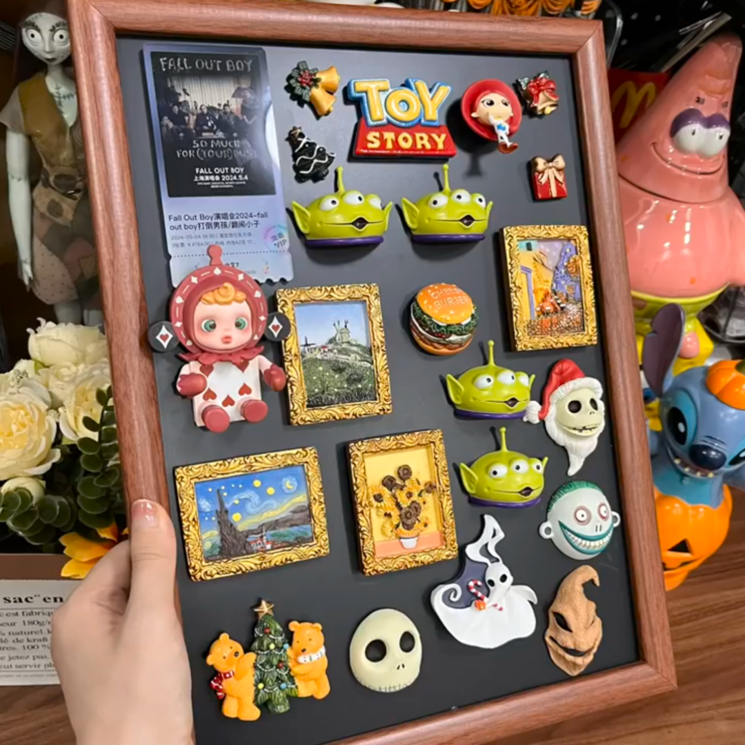 冰箱贴展示板磁吸收纳板