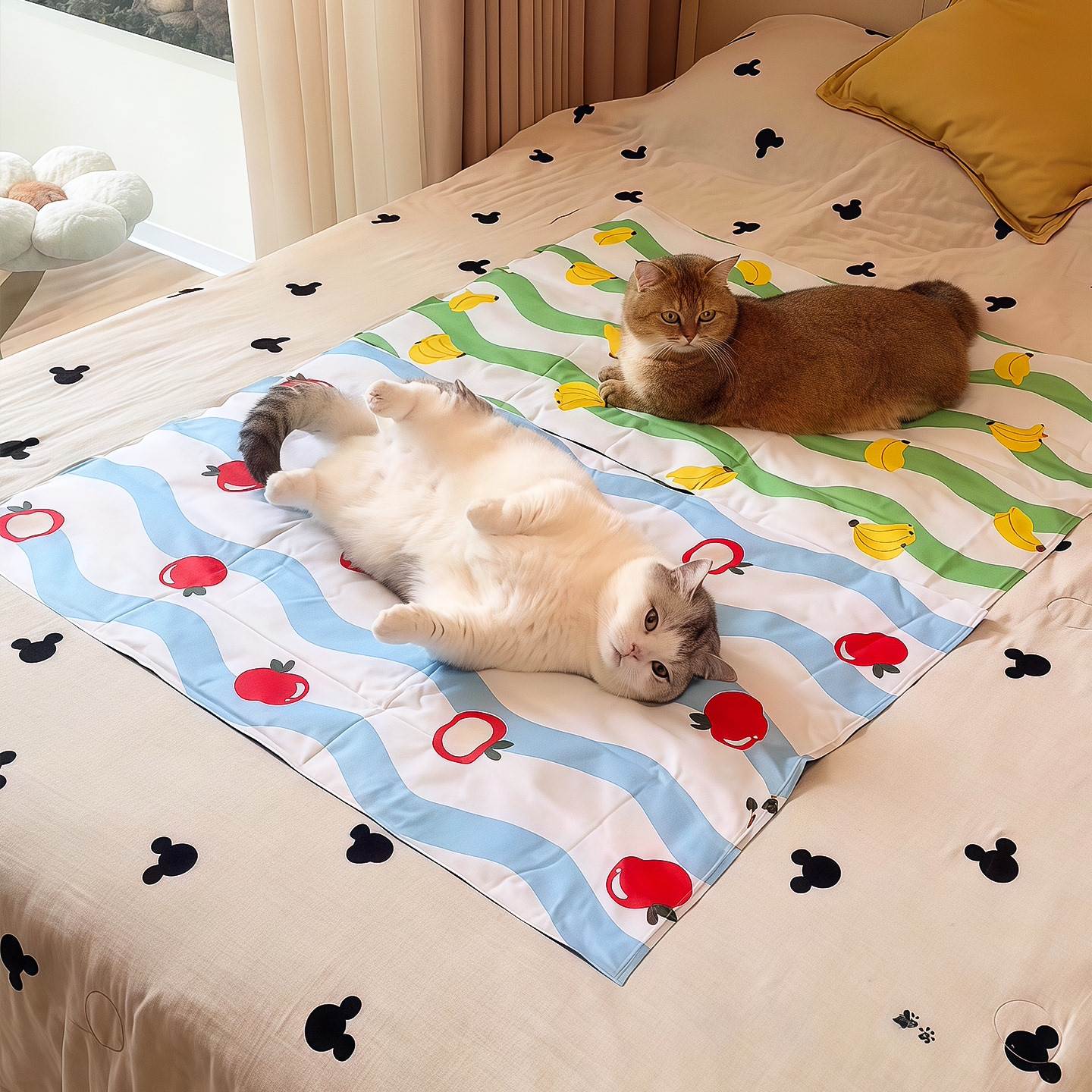 夏日可爱风猫狗冰垫夏季降温神器宠物床垫防撕咬PP棉垫子耐抓咬