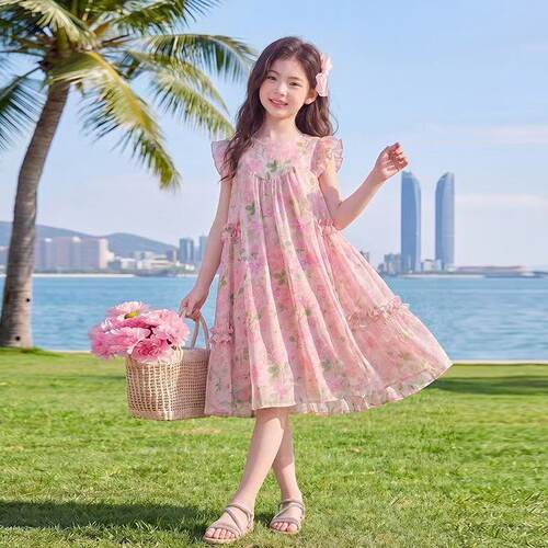 儿童2026新款韩版千金风碎花公主裙子夏季女孩洋气女童甜美连衣裙