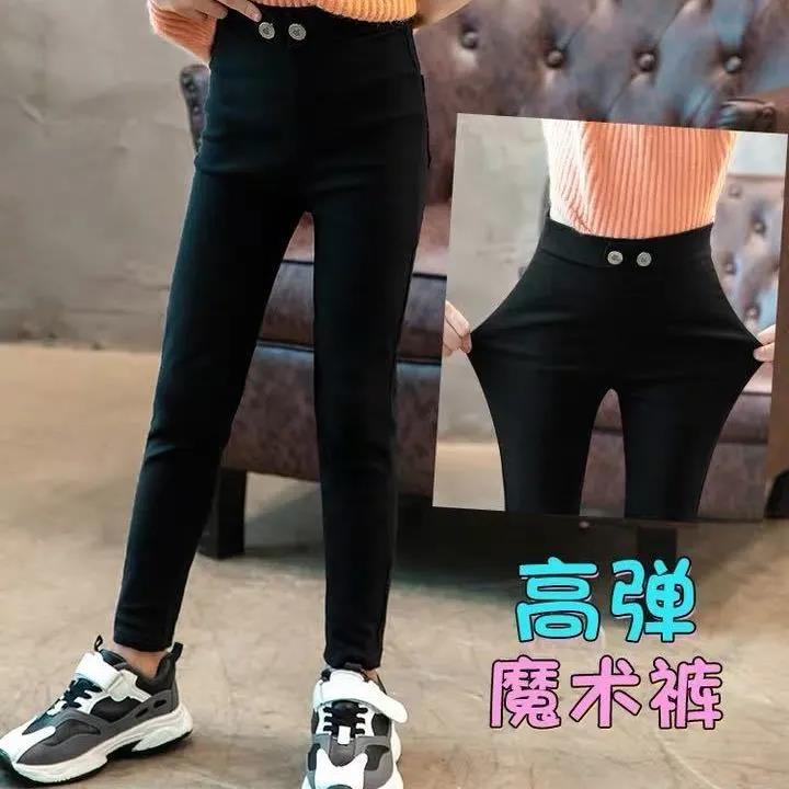 女童裤子秋冬新款紧身打底裤外穿小中大儿童百搭弹力修身铅笔长裤