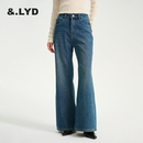 复古水洗做旧微喇牛仔裤 ANDLAYERED2025秋冬新款 阔腿宽松 新品