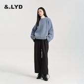 百搭流行裤 ANDLAYERED秋冬复古阔腿休闲九分裤 2025新款 子