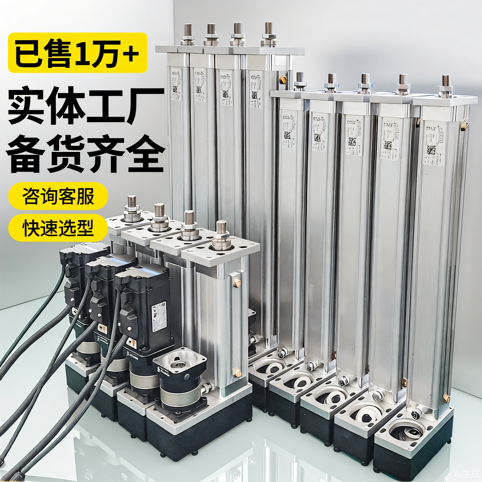 现货大推力伺服电动缸伺服电缸小型伺服电缸20kg500kg1吨5吨10吨