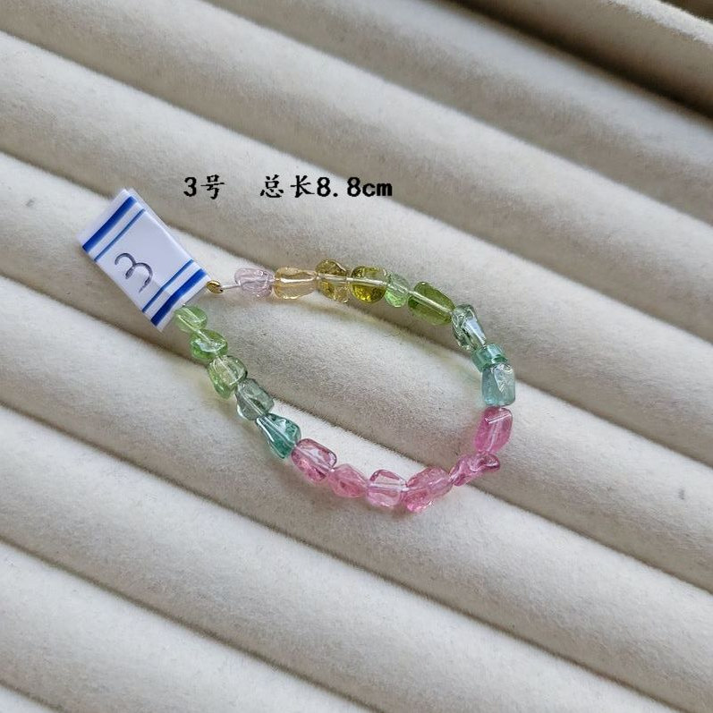 天然碧玺碎石原石 糖果色 DIY 散珠 一物一图