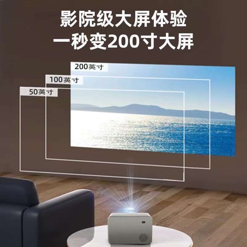 新款投影仪家用办公投影便w携式小型家庭影院高清卧室投超投影仪