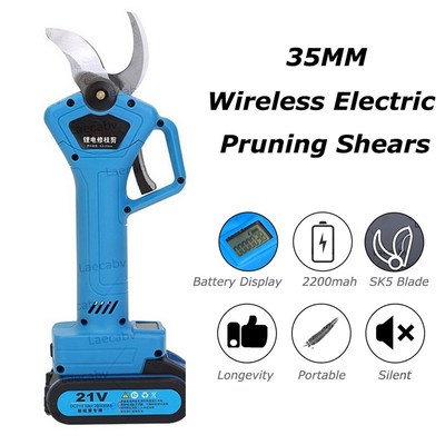 21V with power display uElectric Pruning Scissors with 2 Bat