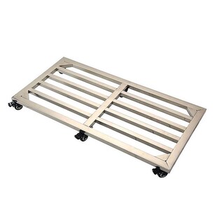 不锈钢托c架移动底座花盆架鱼缸仓库杂物米面隔地防潮置物架可定