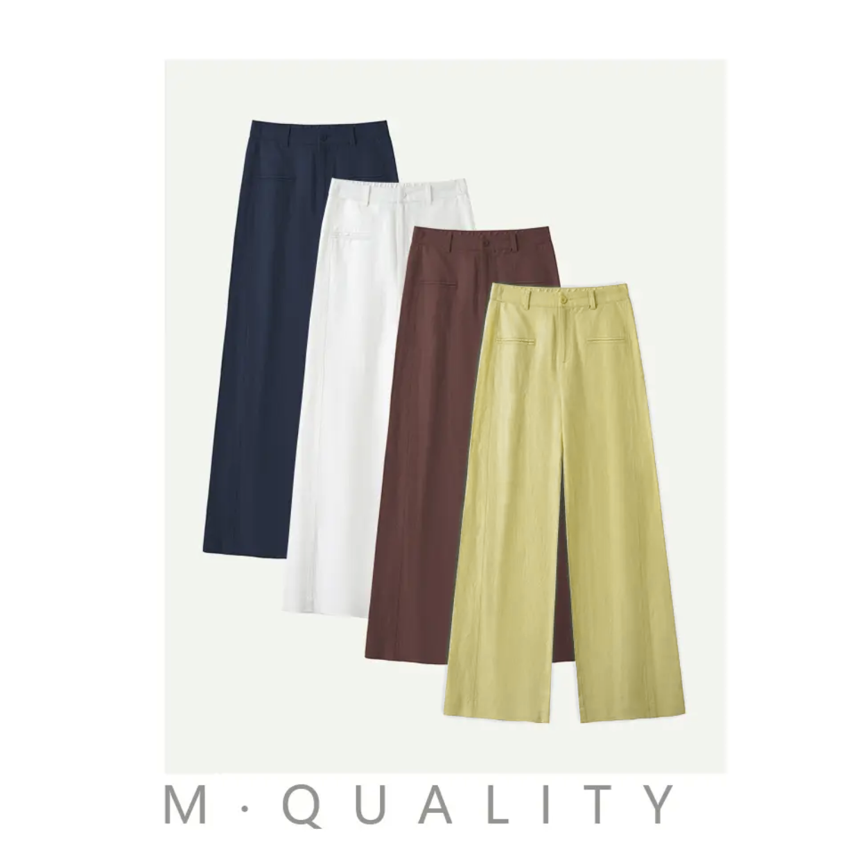 【品牌原单】25年夏季新品醋酸天丝直筒裤高腰窄版显瘦2519