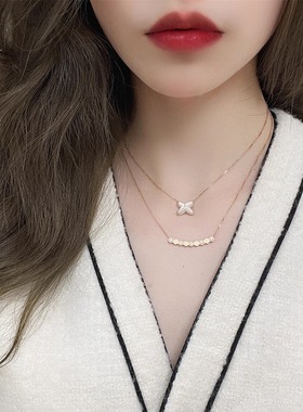 尚美铂爵18k金蜂巢波浪锁骨链