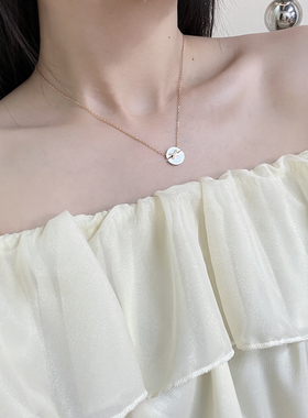 尚美伯爵18K金贝母锁骨链女