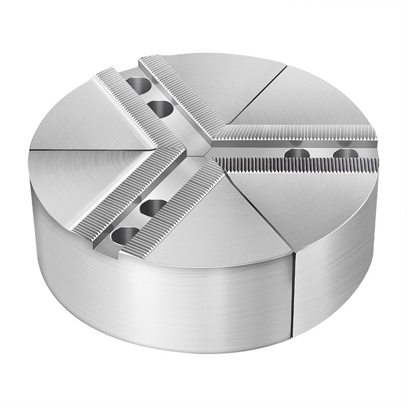 数控车床油压卡盘全包铝合金扇形y卡爪三爪脚液压软爪加高568/10