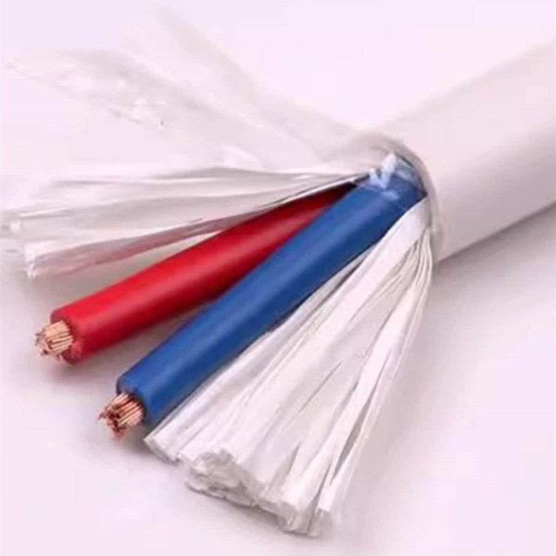 国标软电缆RVV白色护套线2 3芯0.5 1.0平N方mm电源纯铜插板充电线