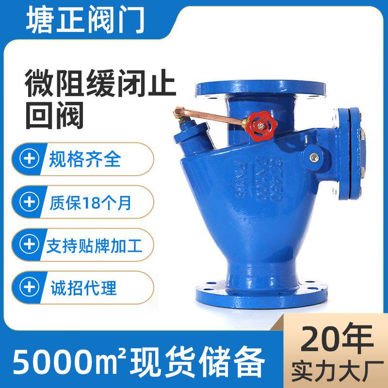 速发微阻缓闭止回阀44-10/16天津塘I正水力控制橡胶软密封逆止阀