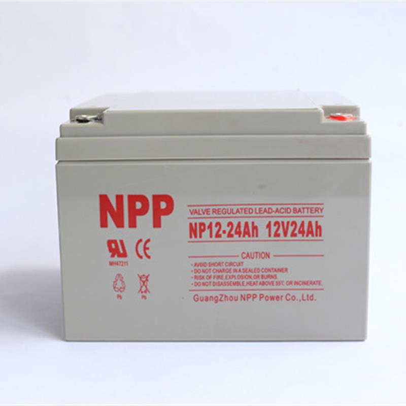 NPP耐普蓄电池NP12-24直流屏 UPS电源消防 医疗设备用12V24AH电池