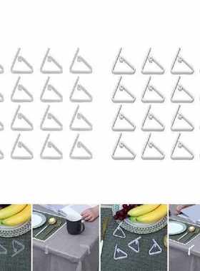 16pcs/set Plastic White TransparFent Tablecloth Clips for