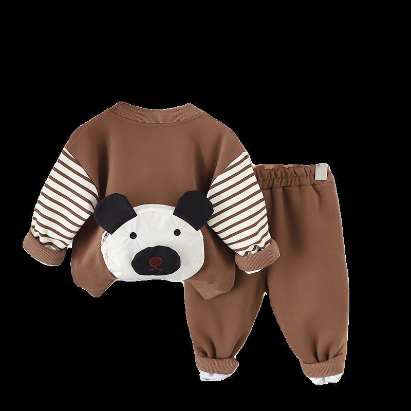 男童春装套装2025新款儿童帅气三件套婴儿一岁宝宝春秋款男孩衣服