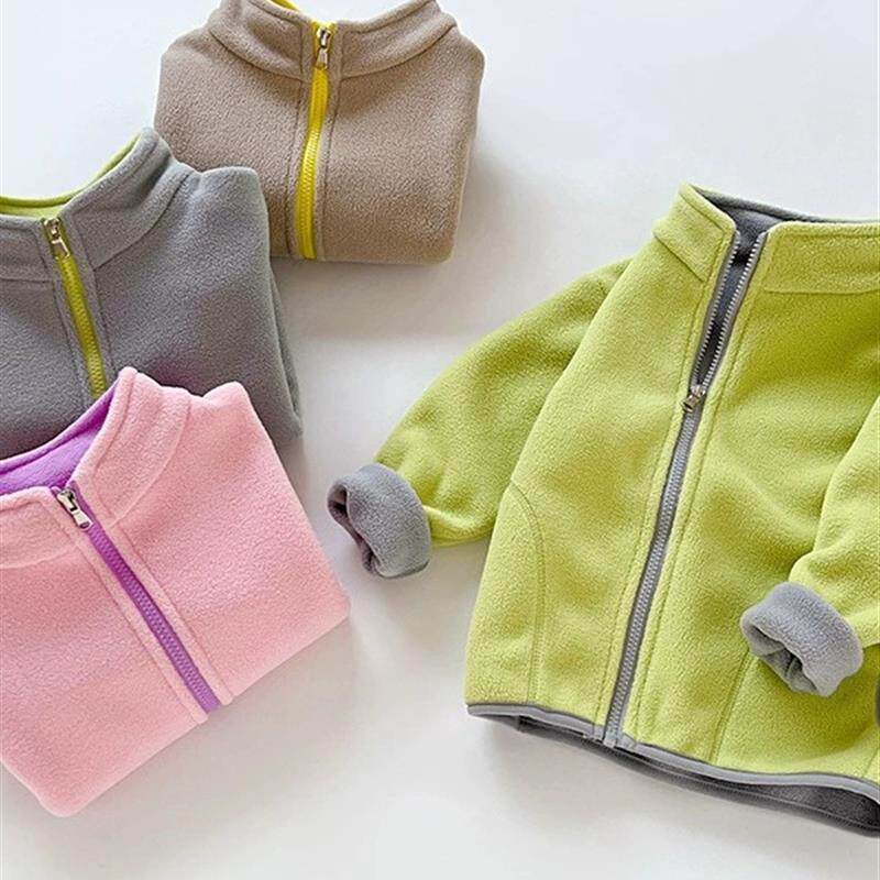 2025秋冬新品男女童儿童摇粒绒外套抓绒衣立领防风冲锋衣校服内胆