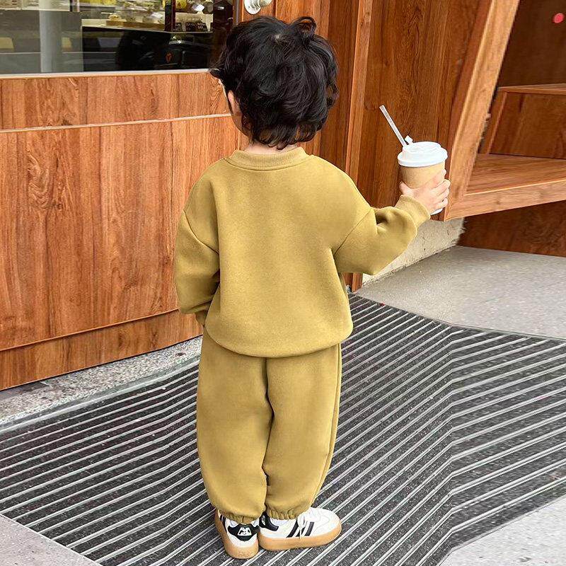 男童春装2025新款套装儿童帅气衣服韩版宝宝卫衣小男孩运动装