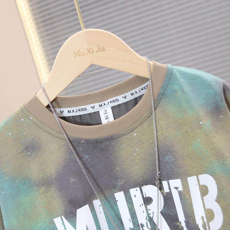 儿童装男童夏装短袖T恤2025新款中大童夏季纯棉夏款男孩上衣宽松t