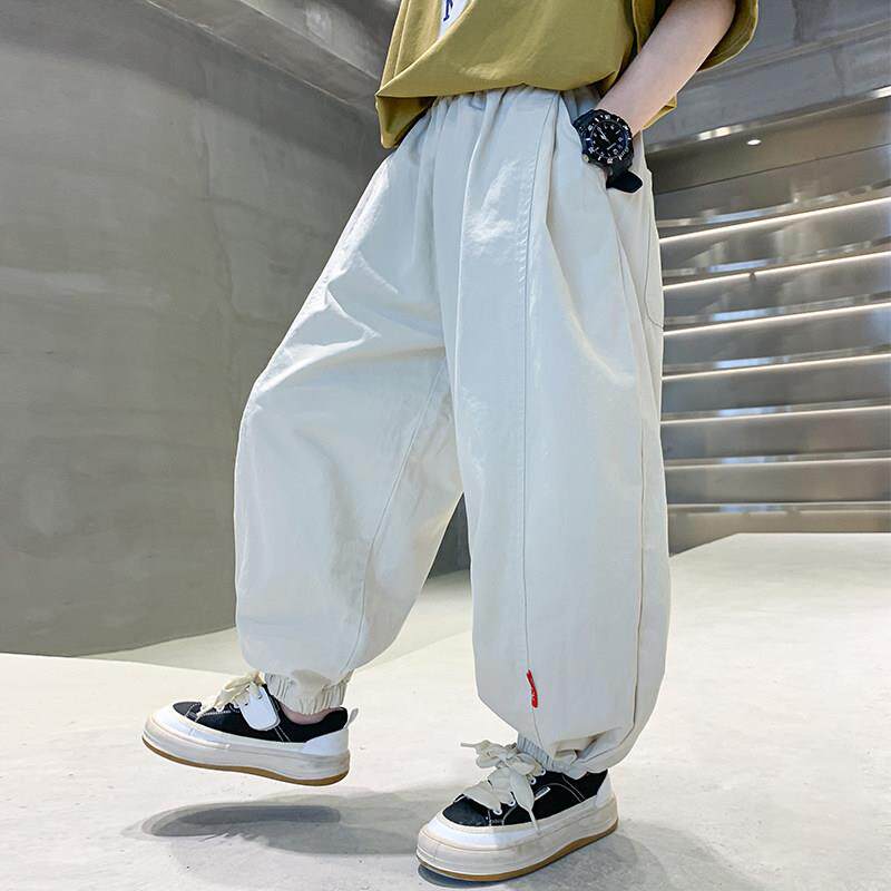 男童防蚊裤夏装2026新款纯棉儿童灯笼裤嘻哈男孩街舞裤子帅气薄款