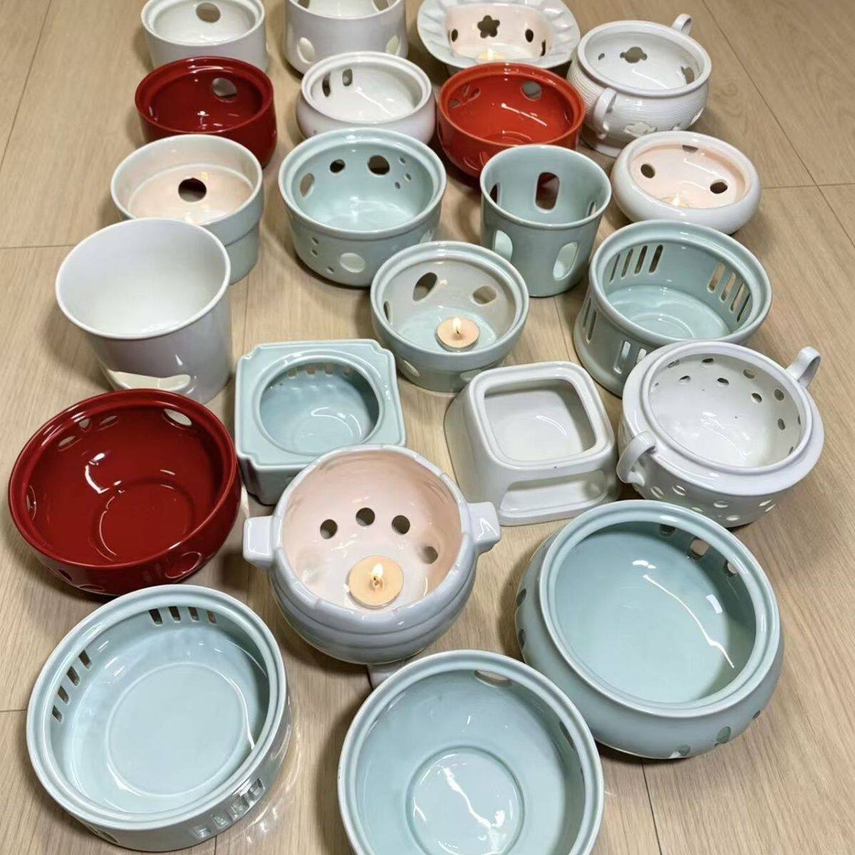 陶瓷底座茶壶明炉家用餐厅餐具保温炉蜡烛加热玻璃茶壶炉座