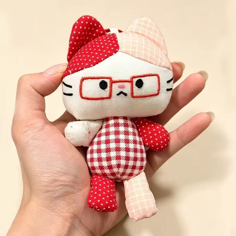 萌趣布衣三花猫玩偶挂件猫咪毛绒玩具包包挂饰女孩儿童礼物