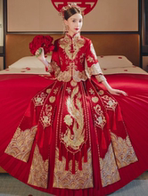 出租高端中式秀禾服婚服2024新款夏季小个子龙凤褂男嫁衣新娘租赁