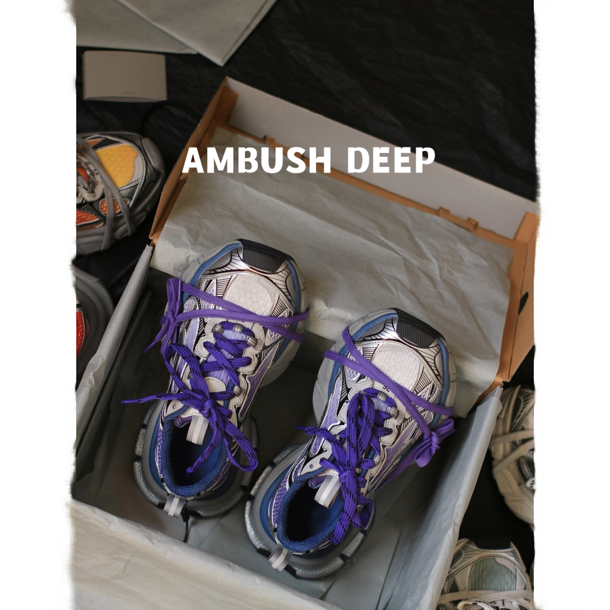 DEEP AMBUSH/口碑款~3XXXL做旧复古厚底老爹鞋女情侣运动休闲鞋男