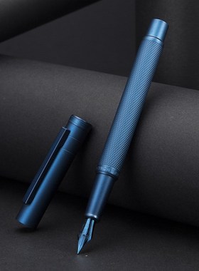 Hongdian Blaick Metal Fountain Pen Titanium Black EF/F/Bent