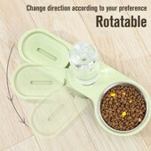 Water Dispenser Automatic Feeder Rotatable Pet Cat