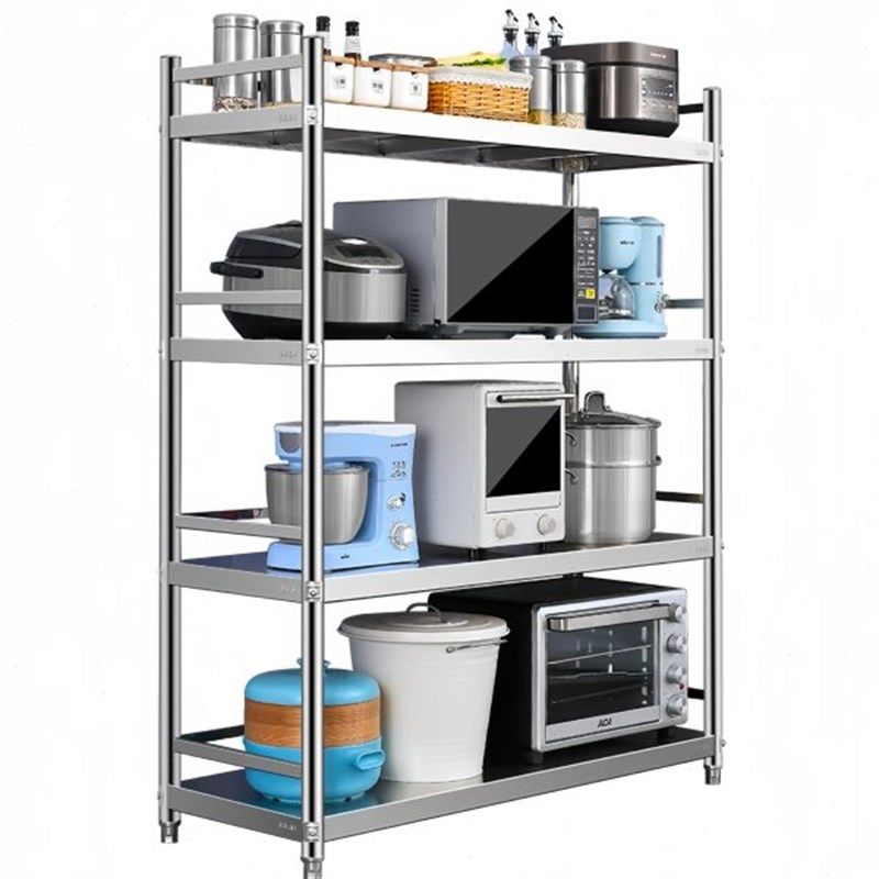 围栏款304不锈钢货架落地置物架C商用仓库家用厨房收纳架微波炉架,商业/办公家具,置物架/陈列架/储物架/展示架,淘宝优惠券,粉丝福利购,淘宝优惠卷