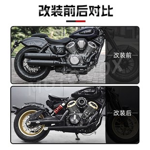 奔达金吉拉拿破仑450改装VH排气管全段双出斜口声浪X低沉浑厚配件