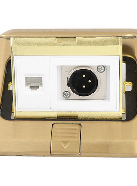 120型不锈钢银色地插qXLR平衡插公卡隆话筒大三芯麦克风线地面插