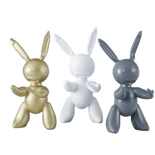 现代简约客厅摆件家n居软装饰品样板间电视玄关柜昆斯杰夫兔子摆