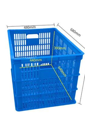 680塑料框子收纳r工业c蓝色长方形塑料周转筐塑料筐
