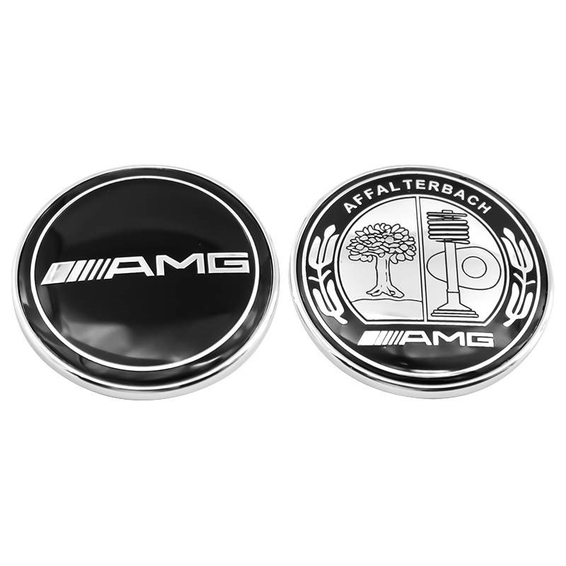 适用机盖标AMG车身贴苹果树车标卧标标贴改装巴博X斯B车头标志