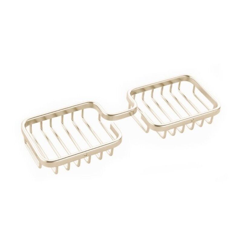 Aluminum Toilet Shelf Dtouble Soap Box Towel Rack for Bathro