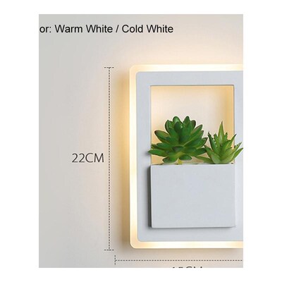 Nordic plant wkall lights Creative bedside bedroom 11W sconc