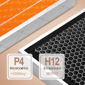 适配树新风空气净化器滤芯T2除甲J醛雾霾抗病毒过滤器网