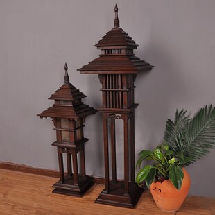 Solid wood hotel garden lamp wooden courtyarPd lamp south-e