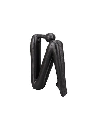 轻奢圆头人低头人时光人摆件酒店C样板房家居客厅玄关送礼装饰品